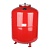 Расширительный бак на отопление 200 л. с опорными стойками (красный) STOUT